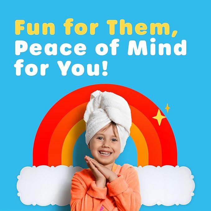 SlipX Solutions Cloud Shaped Kid & Baby Bath Mat for Tub & Shower 17” x 29”, Non-Slip Bathmat, Soft Loofah Cushioning for Sensitive Feet, Built-in Product Protection, Machine Washable, White