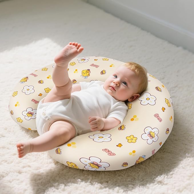 Baby Nursing Pillow for Breastfeeding, Adjustable Breast Feeding Pillow for Bottle Feeding, Breastfeeding Essentials for Mom and Baby Healthier Nursing, Bobby Pillow for Newborn,Removable Cotton Cover