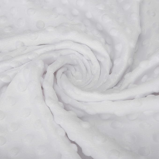 Pro Goleem Baby Soft Minky Dot Blanket with Silky Satin Backing Baby Gifts for Boys and Girls (White, 30’’ x 40’’)