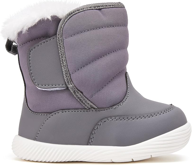 BMCiTYBM Baby Boy Girl Snow Boots Waterproof Winter Warm Booties Nonslip Lightweight Outdoor Shoes for First Walkers 6 9 12 18 24 Months(Infant/Toddler)