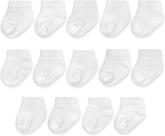 Fruit of the Loom Baby 14-Pack Grow & Fit Flex Zones Cotton Stretch Socks - Unisex, Girls, Boys