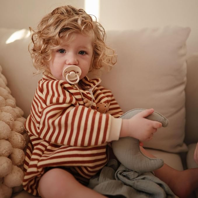 FRIGG SilkySoft Silicone Baby Pacifier 4-Pack Crystal Sparkle | Made in Denmark | BPA-Free (6-18 Months)