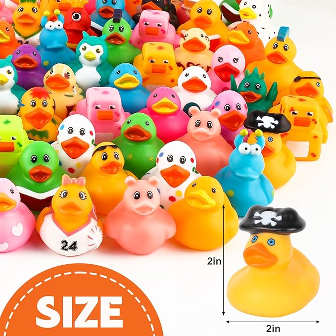400 Pack Rubber Ducks in Bulk, Assorted Ducks for Jeeps, Jeep Ducks for Ducking, Bath Toys Floater Duck for Kids, Baby Showers Accessories Party Favors