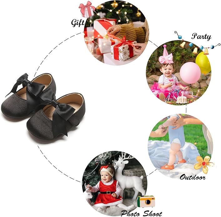 Soft Sole Baby Shoes - Infant Baby Walking Shoes Moccasins Rubber Sole Crib Shoes