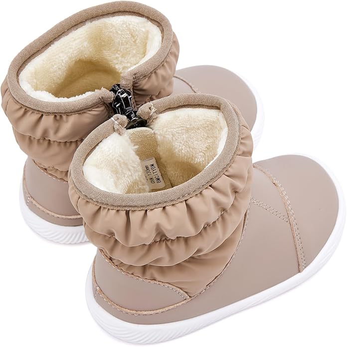 BMCiTYBM Baby Boy Girl Snow Boots Waterproof Winter Warm Booties Nonslip Lightweight Outdoor Shoes for First Walkers 6 9 12 18 24 Months(Infant/Toddler)