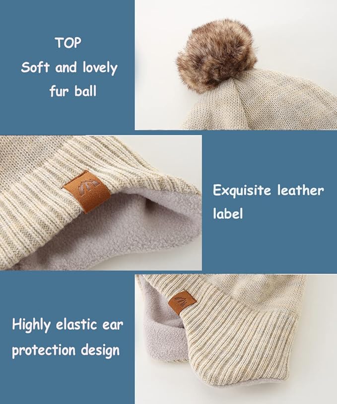 Moon Kitty Baby Boys Hats Toddler Beanies for Boys Winter Fleece Winter Hat Boys