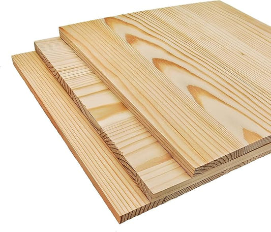 3PCS Unfinished Wood Square Blocks for Crafts, 9.8x9.8x0.4in Blank Wooden Squares Pine Wood Boards for Carving,DIY Wood Coasters,Painting & Burning