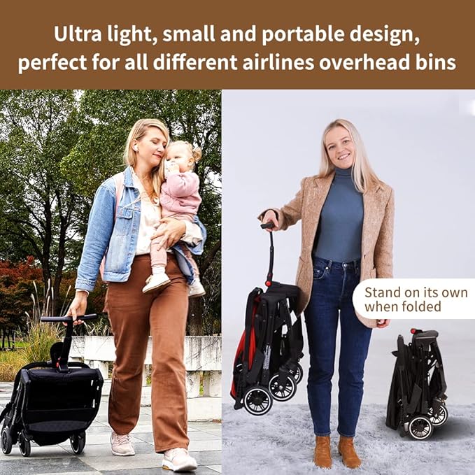 COOL KIDS Portable Stroller with Automatic Fold,Lightweight Umbrella Stroller with Pop Out Sun Canopy for Travel(Gray)