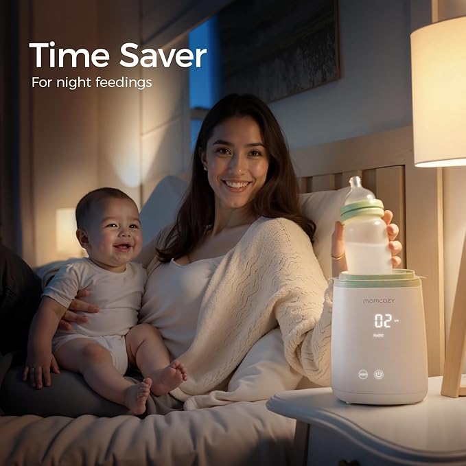 Momcozy Bottle Warmer, Fast Bottle Warmers for All Bottles with Timer, Accurate Temperature Control and Automatic Shut-Off, Multifunctional Bottle Warmer for Breastmilk