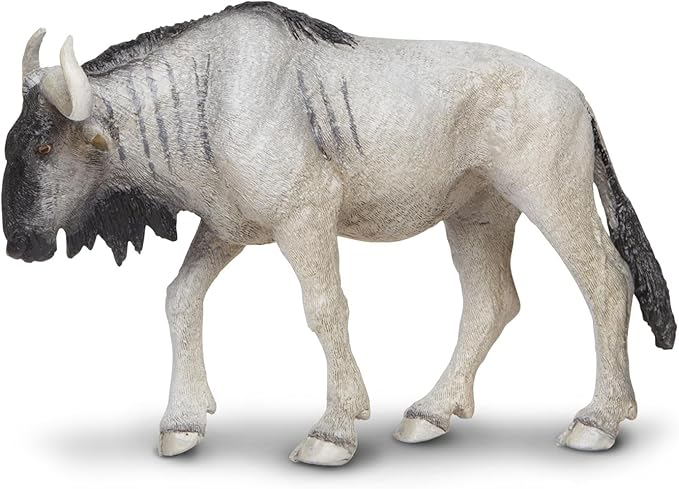 Safari Ltd. Blue Wildebeest Figurine - Detailed 4.7" Plastic Model Figure - Fun Educational Play Toy for Boys, Girls & Kids Ages 3+