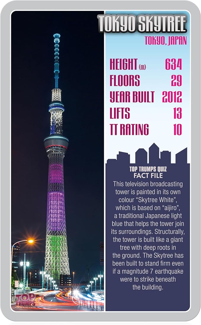 Skyscrapers Top Trumps Card Game