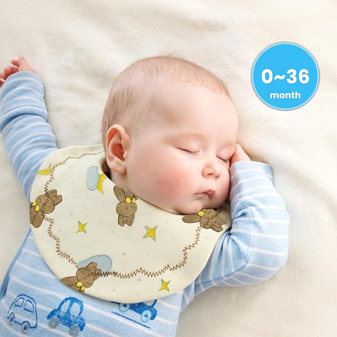 EllieHouse Baby Bibs for Girls Boys 10Pack Muslin Drool Teeth Drooling Teething Bibs Muslin Cotton for Infant Toddler