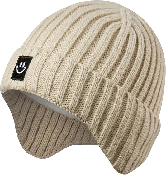 MaxNova Baby Winter Hat Toddler Beanie Hat Earflap Knit Cap for Boys Girls 0-8 Years