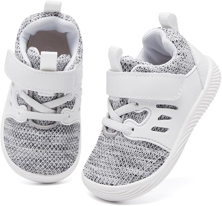 MORENDL Toddler Sneakers Baby Boys & Girls Barefoot Shoes Lightweight Breathable Walking Running Tennis Athletic Sport Shoes