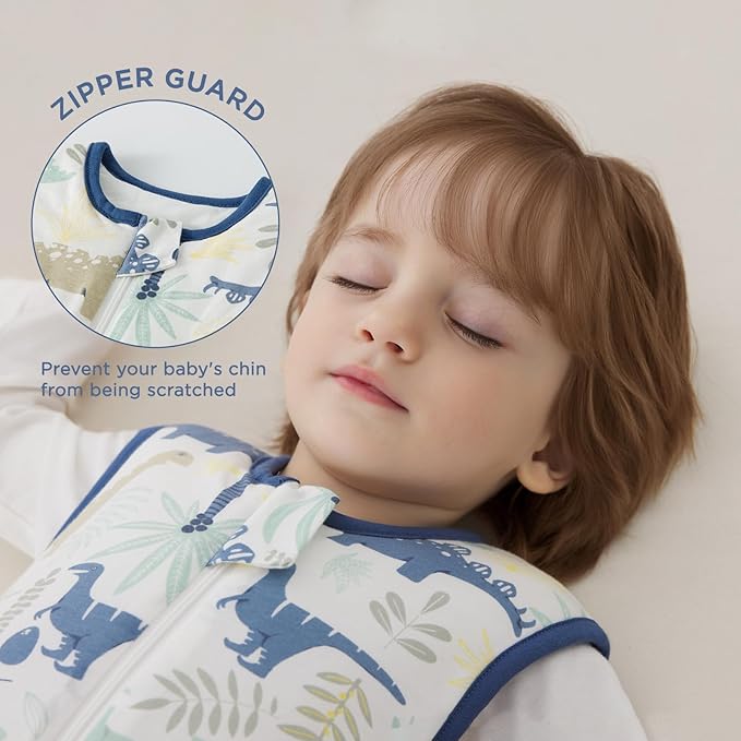 Duomiaomiao 2.5 TOG Baby Sleep Sack 100% Cotton Winter Baby Wearable Blanket, Warm Quilted Comfy Toddler Sleeping Sack