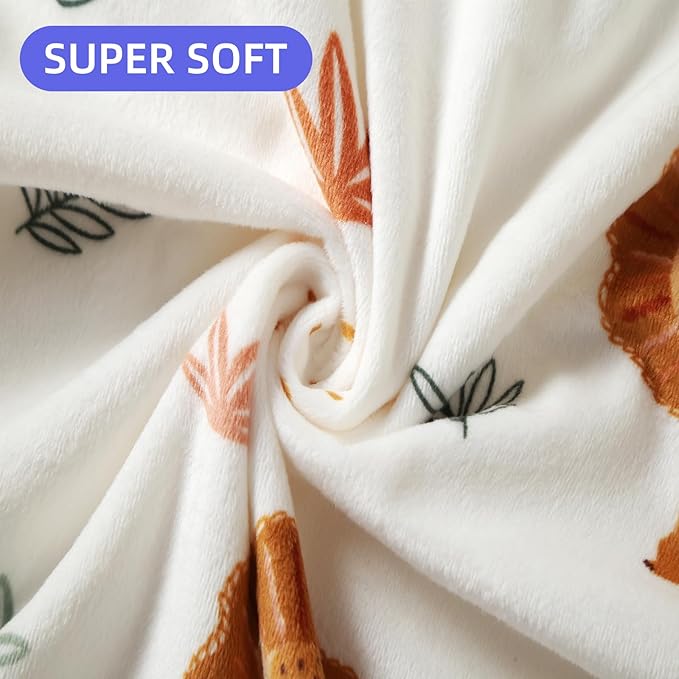 iEvolve Baby Nursery Bed Blankets Ultra Soft Double Layer Mini Blanket Minky Blanket Receiving Blankets Shower Gifts(Lion,30 * 47in)