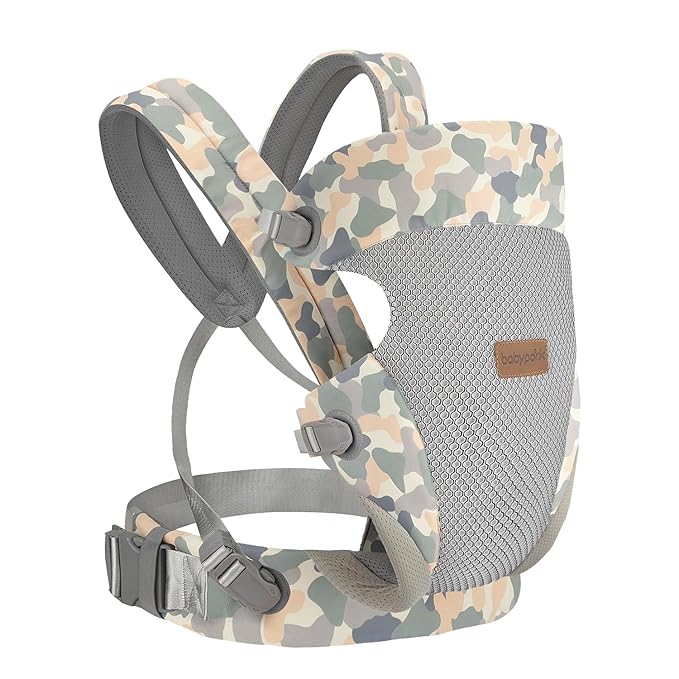 3-in-1 Baby Carrier Newborn to Toddler - Ergonomic(7.5-45lbs),Cozy Baby Carrier，Enhanced Lumbar Support，Easily AdjustableLightweight & Breathable Child Carrier(Camouflage)