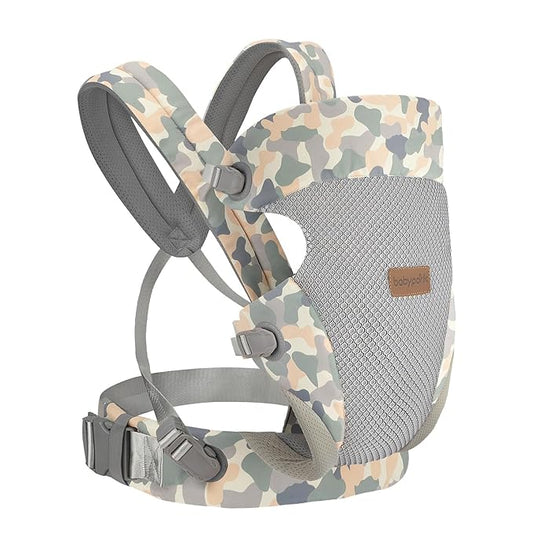 3-in-1 Baby Carrier Newborn to Toddler - Ergonomic(7.5-45lbs),Cozy Baby Carrier，Enhanced Lumbar Support，Easily AdjustableLightweight & Breathable Child Carrier(Camouflage)