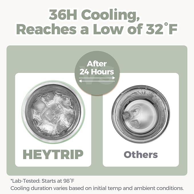 HEYTRIP Vacuum Insulated Breastmilk Cooler Bottle, 20oz Stainless Steel Portable Breastmilk Chiller, Reusable Breast Milk Storage Container Keeps Milk Fresh for 36+ Hours, TSA Approved, Green