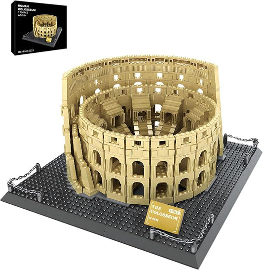 Roman Colosseum Architecture Model Building Block Sets Famous Landmark Series Kit Toy for Adults Kids 1756 Pieces