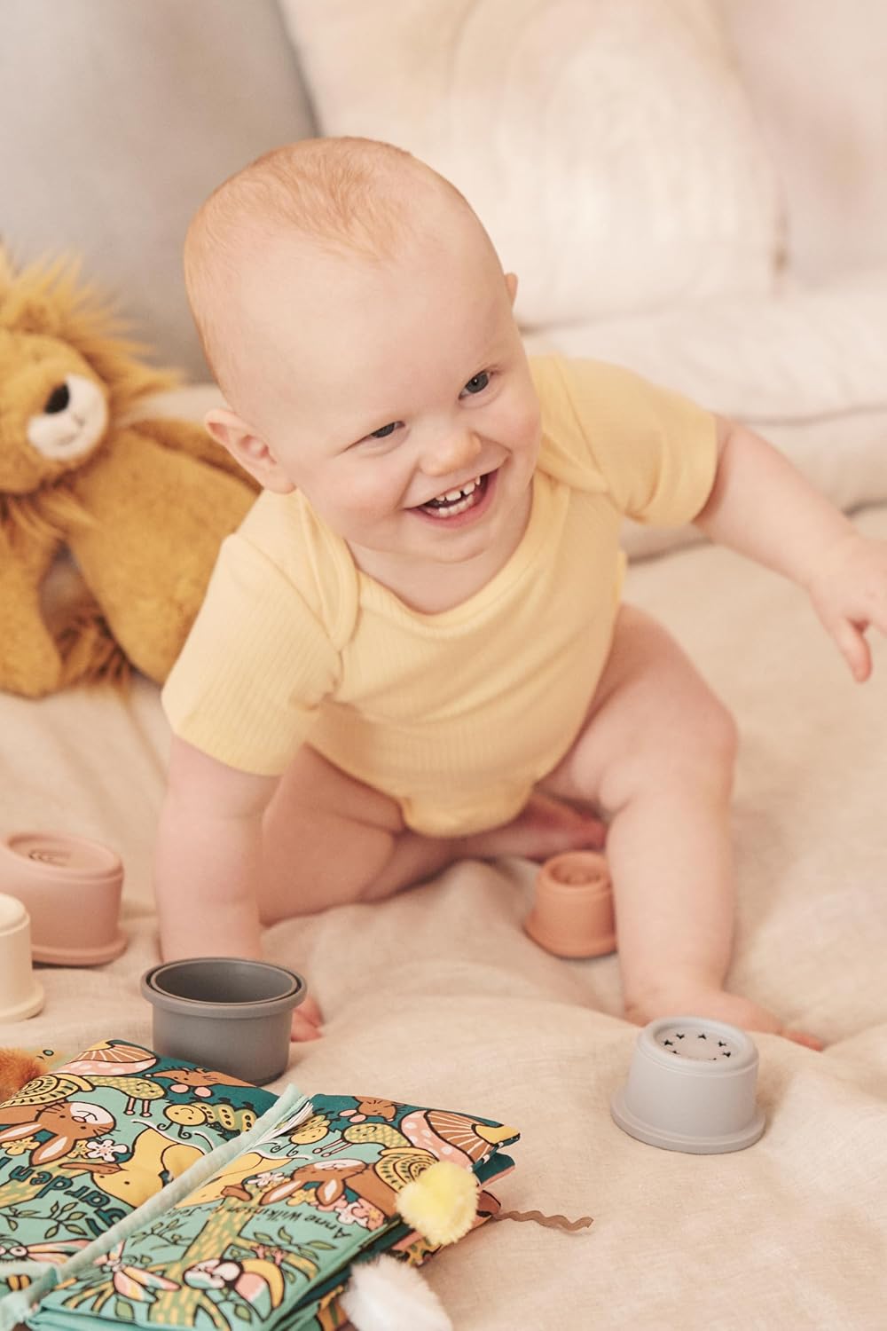 MORI Baby Ribbed Short Sleeve Bodysuit with Envelope Neck and Nickel Free Poppers - Unisex Toddler Romper for Boys and Girls