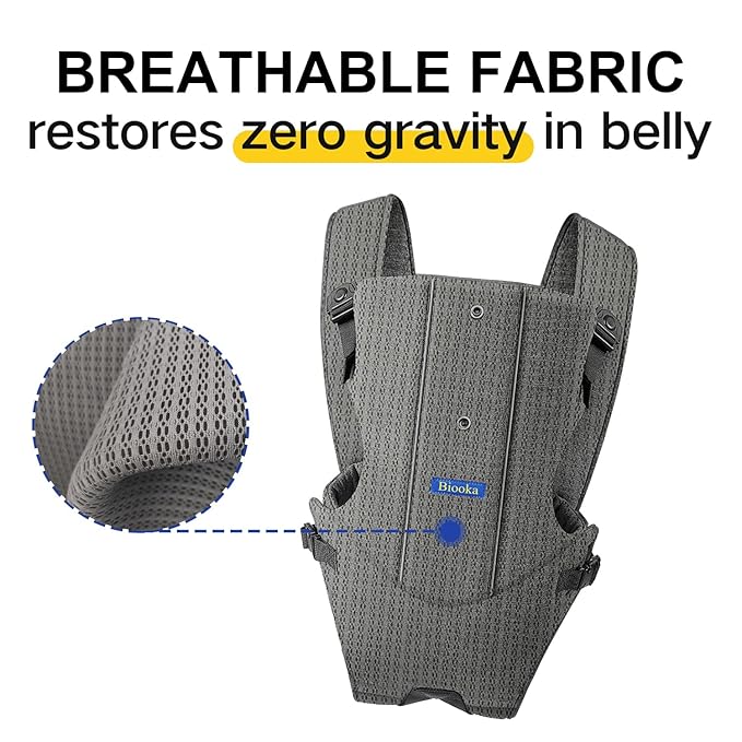 Baby Carrier, Baby Carrier Newborn to Toddler, Ergonomic Newborn Carrier, Easily Adjustable Toddler Carrier, Lightweight Infant Carrier (Mesh,Grey)