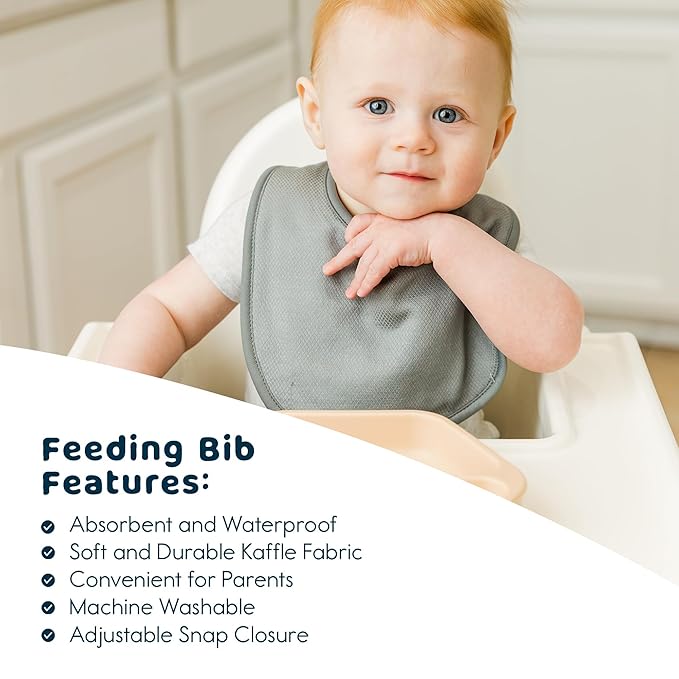 Tiny Twinkle 8 Pack Baby Bibs for Drooling and Teething – Waterproof & Absorbent Bibs for Baby Girl & Boy, Machine Washable Infant Bib Set for Newborns and Toddlers (Boy Macaron 8-Pack)