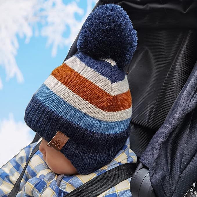 Moon Kitty Baby Boys Hats Toddler Beanies for Boys Winter Fleece Winter Hat Boys