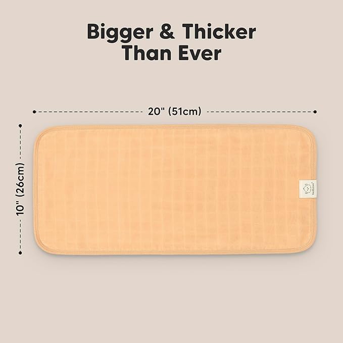 5-Pack Cotton Muslin Burp Cloths Baby Girls, Boys - Soft & Absorbent Spit Up Burp Rags, Large Muslin Towel, Cotton Wash Cloths for Babies, Newborn, Infant, No Shrink, Durable, Neutral (Phase)