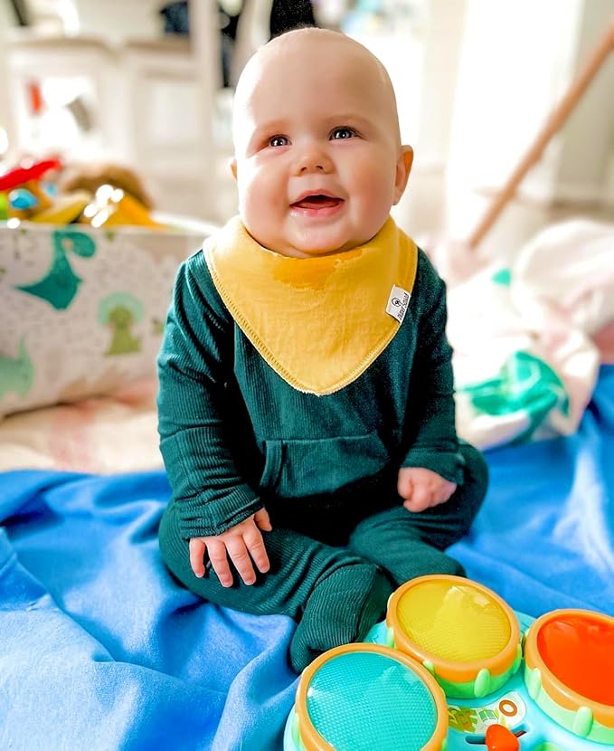 DiaperSquad's Baby Bibs for Drooling and Teething, Bibs for Boys, Baby Girl - Solid Cotton Baby Drool Bibs