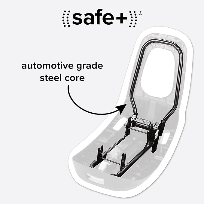 Diono LiteClik30 XT SafePlus Infant Car Seat and Base, Rear-Facing for Infants 4-30lbs, SafePlus Engineering, with Infant Insert, UPF 50+ Sunshade (Gray Glacier Frost)