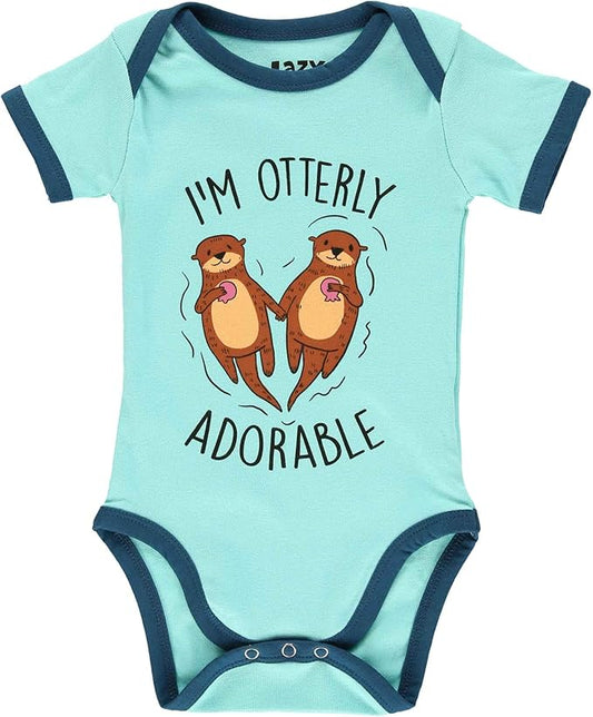 Lazy One Cute Unisex Baby Bodysuit, Cute Animal Designs, 6-18 Months