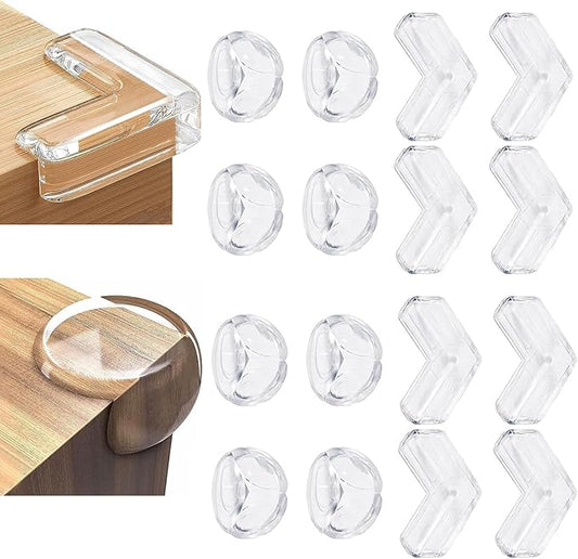 16 PCS Corner Protector Baby, Clear Table Corner Protectors Baby Proofing Baby Safety Products Baby Proof Corners and Edges Furniture Corner Protector
