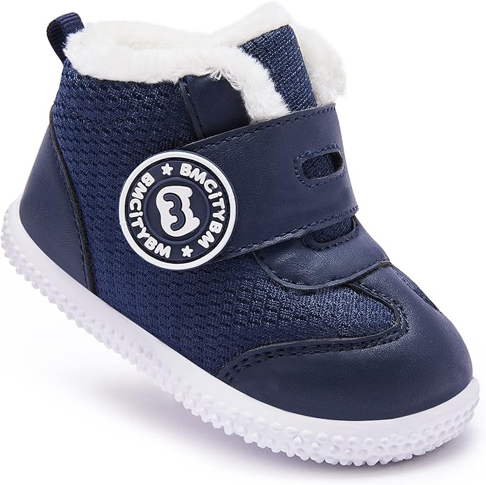 BMCiTYBM Baby Boy Girl Snow Boots Waterproof Winter Warm Booties Nonslip Lightweight Outdoor Shoes for First Walkers 6 9 12 18 24 Months(Infant/Toddler)