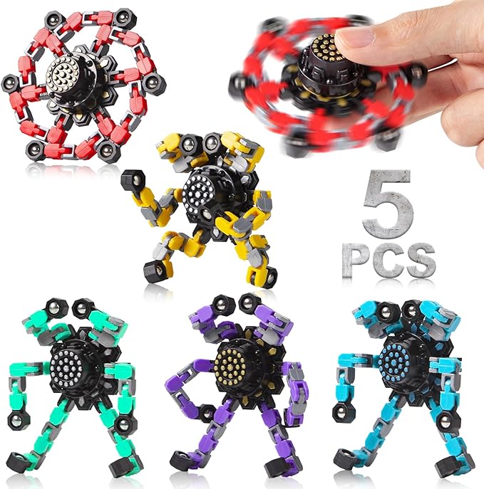 for Mom Transformable Fidget Spinners for Kids and Adults Stress Relief Sensory Toys for Boys and Girls Fingertip Gyros Toy Birthday Party Favors for Kids Classroom Gifts