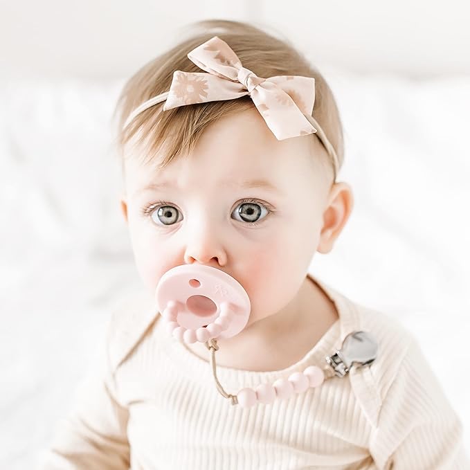 Ryan & Rose Cutie PAT Pacifier Teether (Bulb, Pink)