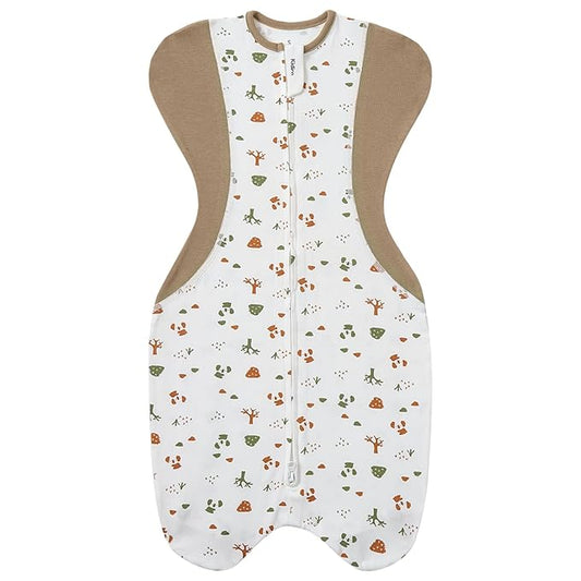 Swaddle for Newborns, Baby Swaddles 0-3 Months 5-13lb, Arms Up Swaddle 0-3 Months Newborn with Moisture-Wicking Fabric, Promotes Healthy Hip Development, 2-Way Zipper , 1Pack(Bear and the forest)