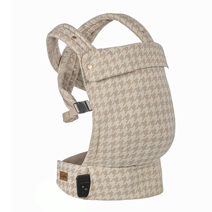 Baby Carrier for Newborns to Toddlers, 2025 Upgraded Houndstooth Adjustable Soft Cotton Linen Carrier, 4-in -1 Lightweight Front and Back Ergonomic Baby Holder Carrier