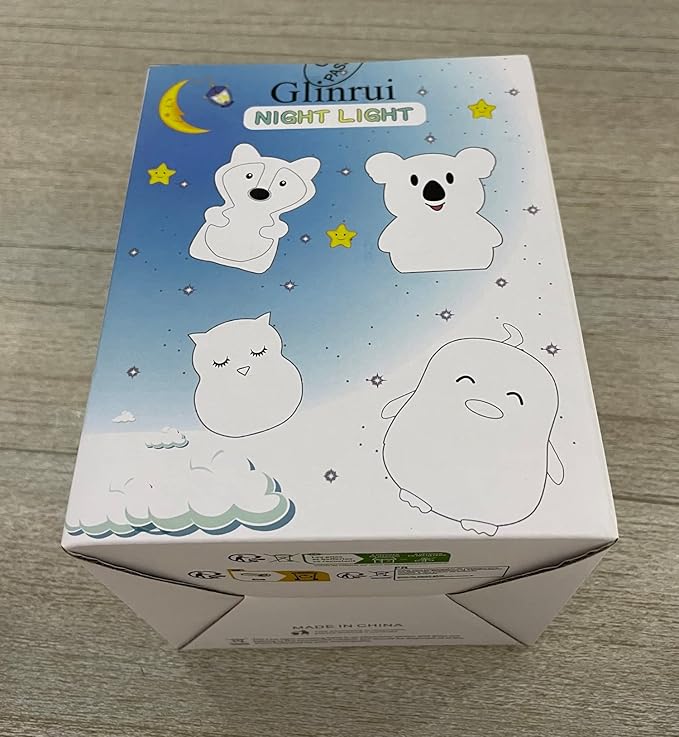 Large Fox Night Lights for Kids, Silicone Night-Light, Bedside lamp, 9 Colors Baby Sleep Light Children's Bed Bedroom Lamp for Toddlers/Boys/Girls/Adults/Bedroom/Outdoor/Camping/Gift - Large