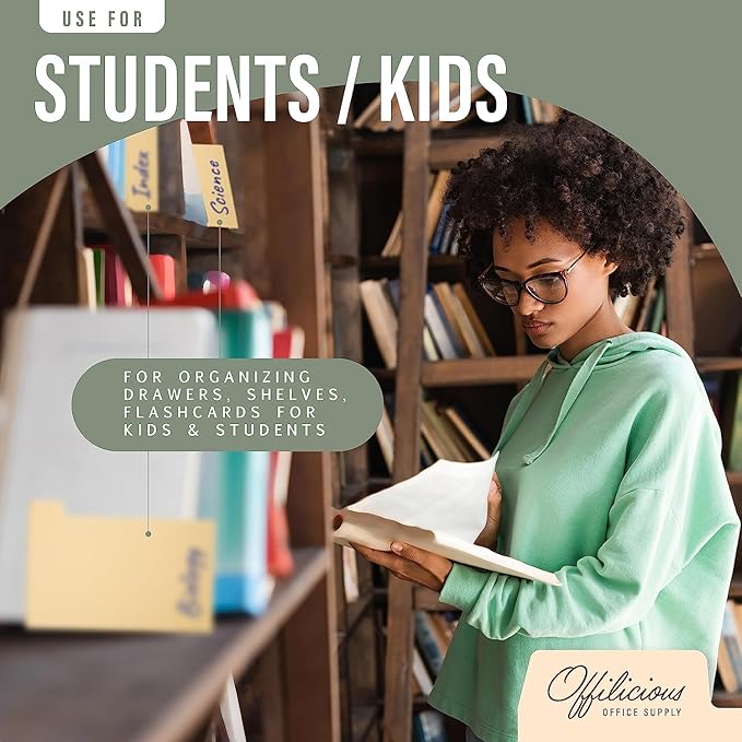 25 Heavyweight Manila Index Card Box Dividers - 3x5 with Tabs & 108 Stickers, Monthly & Recipe Guides, Greeting Card Dividers