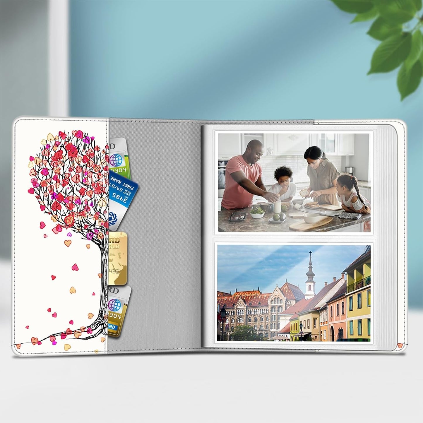 Fintie Photo Album for 4x6 Photos - 112 Pockets Vegan Leather Cover Memory Albums Book for Birthday Family Anniversary Vacation Pictures, Autumn Love