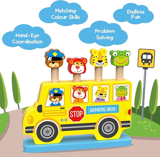 Montessori Toys for 1 Year Old Boy and Girl - Preschool Learning Activities - Develops Fine Motor Skills - Montessori Toys for Toddlers - Great Birthday Gift for 1 Year Old Boy Gifts and Girls