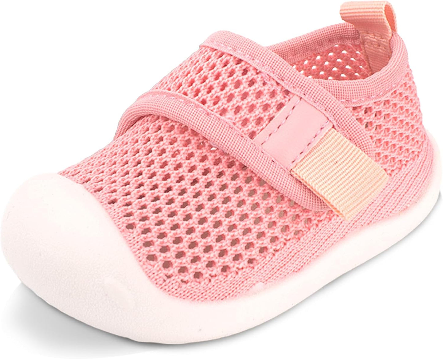 Baby First-Walking Shoes 1-4 Years Kid Shoes Trainers Toddler Infant Boys Girls Soft Sole Non Slip Cotton Canvas Mesh Breathable Lightweight TPR Material Slip-on Sneakers Outdoor