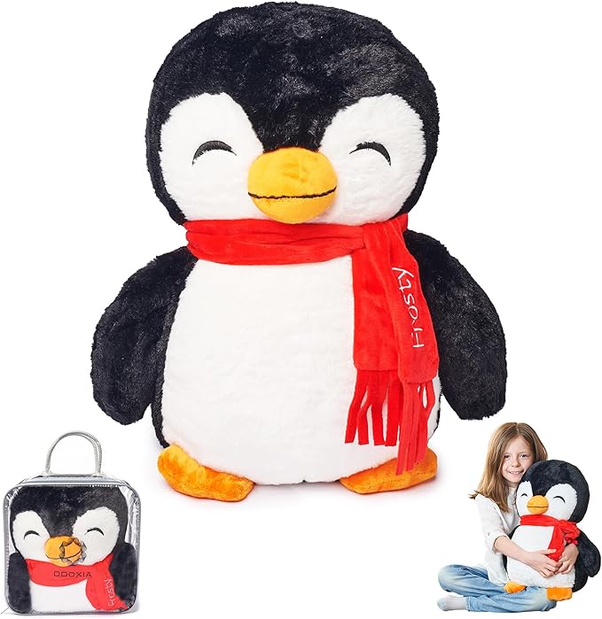 ODOXIA Big Weighted Penguin 5lb for Anxiety | Stuffed Plush for Kids, Adults | Weighted Animals, Plushies