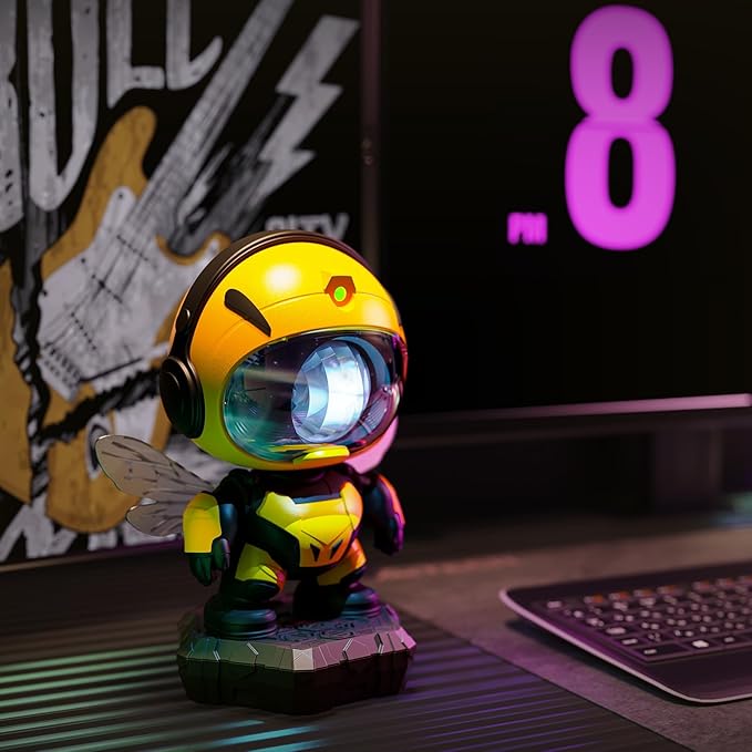 2024 New Bee Colorful Projector Lamp, Robot Toys, Star Sky Projector,Galaxy Night Light, LED Lamp, Children's Room Decor, Ideal for Christmas Gifts, Birthdays, Suitable for Girls and Boys, Adults