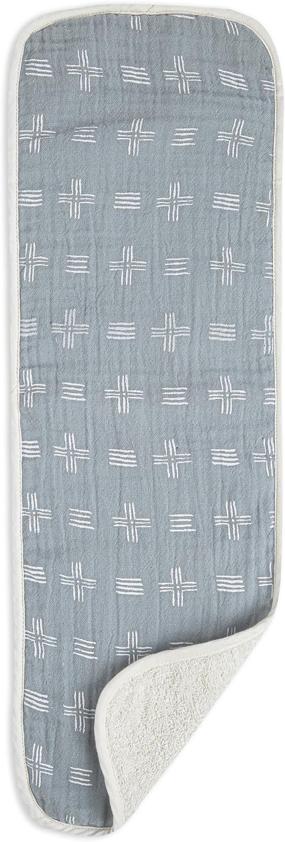 Crane Baby Muslin Burp Cloths Set, Woodland Animals, Gender Neutral Baby Gift, Absorbent Cotton Terry Backing, Machine Washable, 7" X 20"