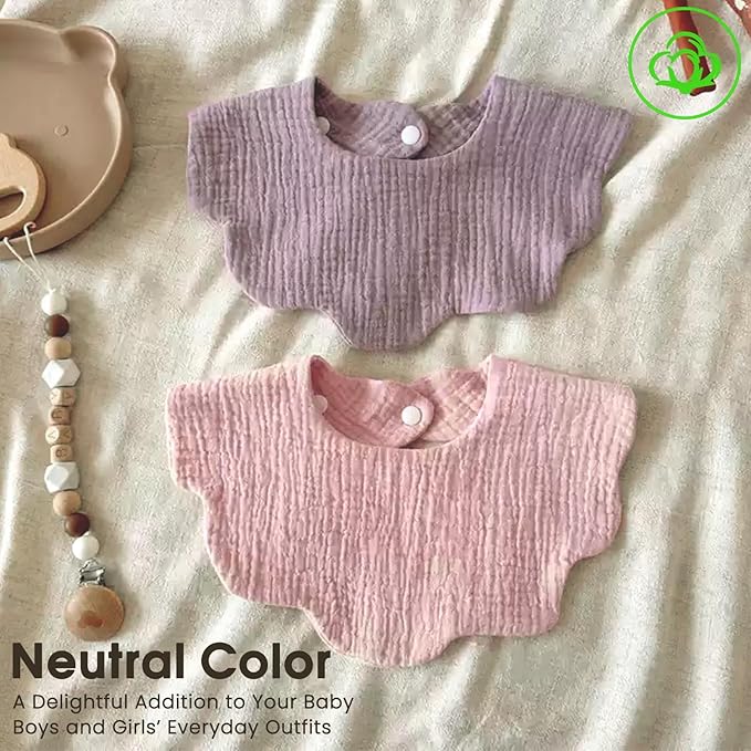 Baby Bibs Muslin Drool Teething Drooling Bibs for Baby Girl Boy Muslin Cotton