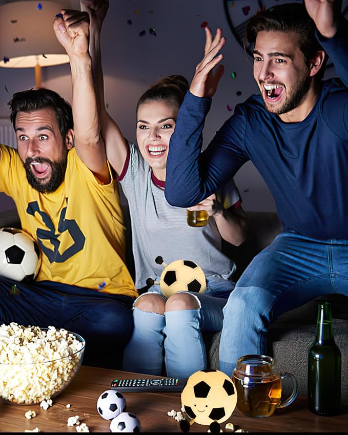 YISUN Soccer Night Light for Boys Light Up Football Lamp Dimmable Rechargeable Silicone Night Light Home Decor Birthday Christmas Gifts for Kids