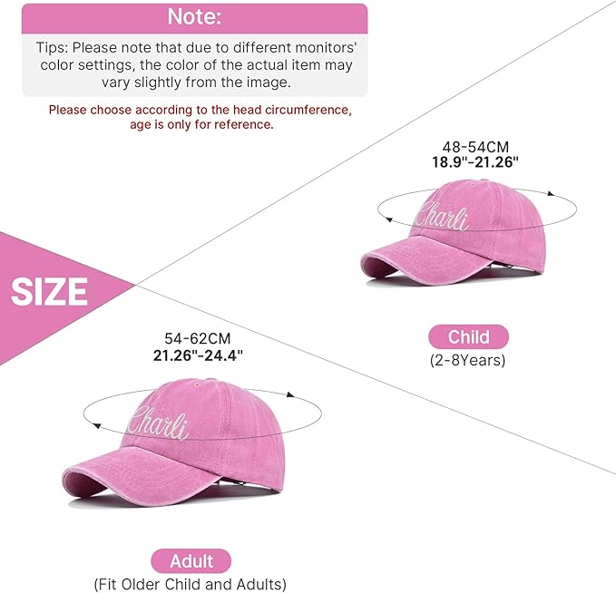 Custom Name Toddler Baseball Cap, Personalized Boys Girls Cotton Embroidered Hat, Trucker Hat for Kids Adults