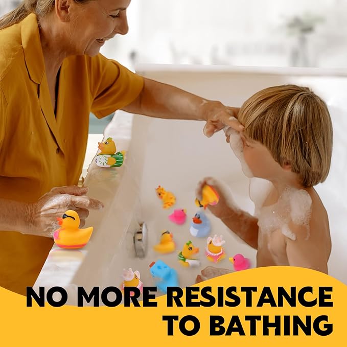 400 Pack Rubber Ducks in Bulk, Assorted Ducks for Jeeps, Jeep Ducks for Ducking, Bath Toys Floater Duck for Kids, Baby Showers Accessories Party Favors